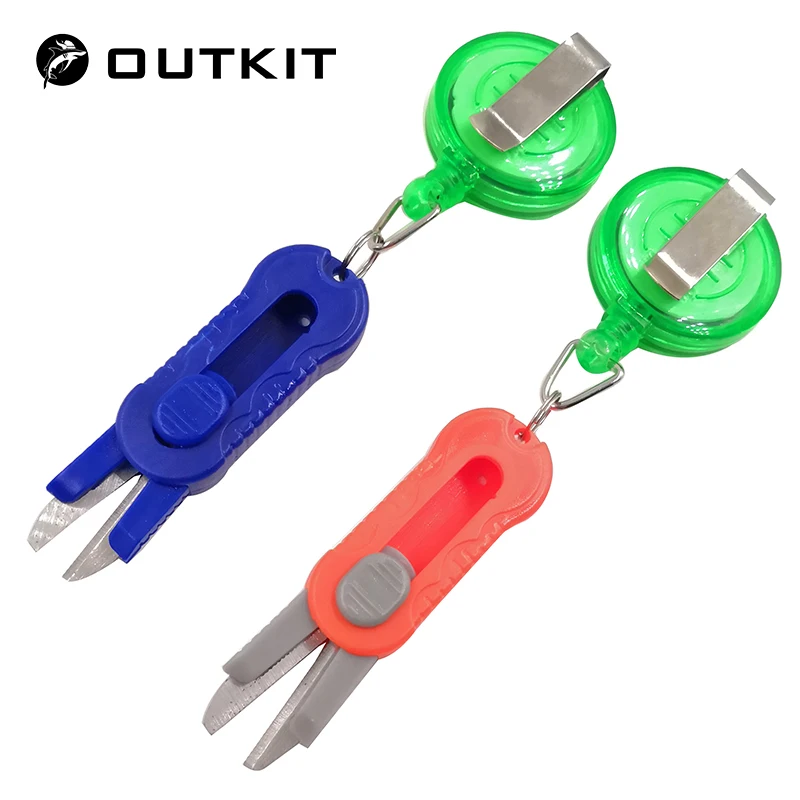 Fishing Line Cutter - OUTKIT 1 ชิ้น Mini กรรไกรแบบยืดหยุ่นเครื่องตัดสายตกปลาไนลอนคาร์บอนตัดสายไฟคีมกรรไกร clippers