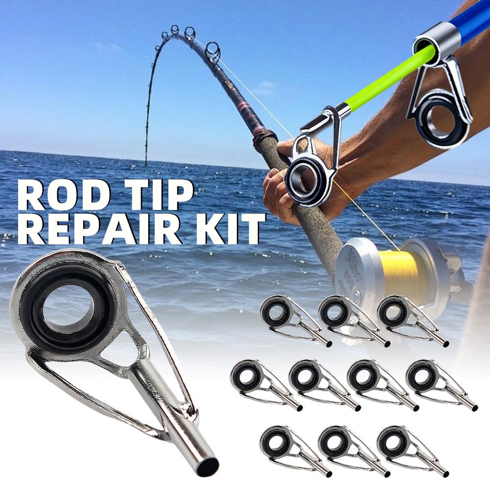 Fishing Line Winder - ชุดซ่อมปลายคันเบ็ด 10 ชิ้น ชุดเปลี่ยนปลายคันเบ็ด 5 ขนาด